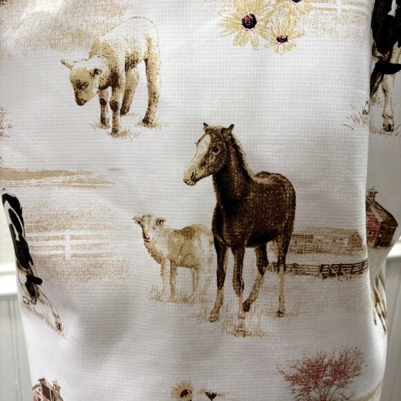 Natural Reflections Size L Short Sleeve Top Baby Farm Animals Western Cowgirl - Picture 7 of 16